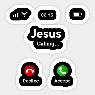 Jesus calling Sticker